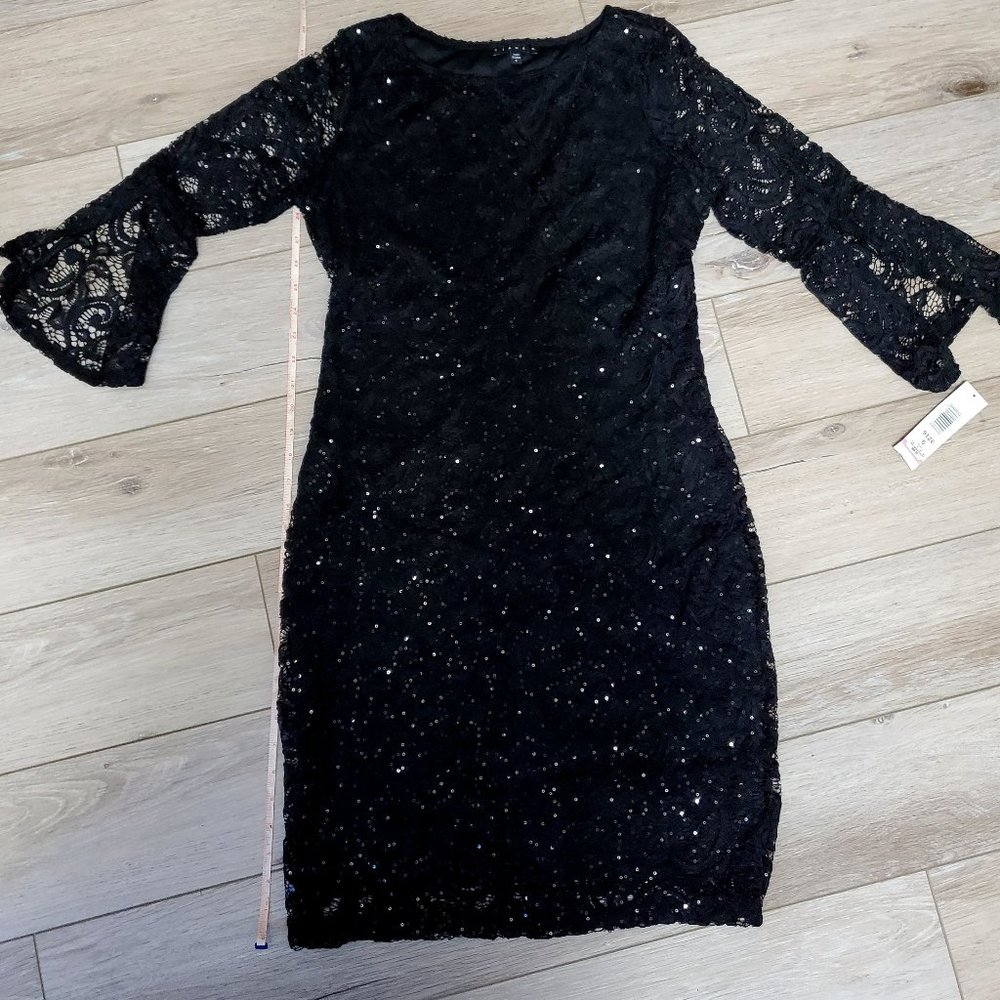Black sequin cocktail dress 💃